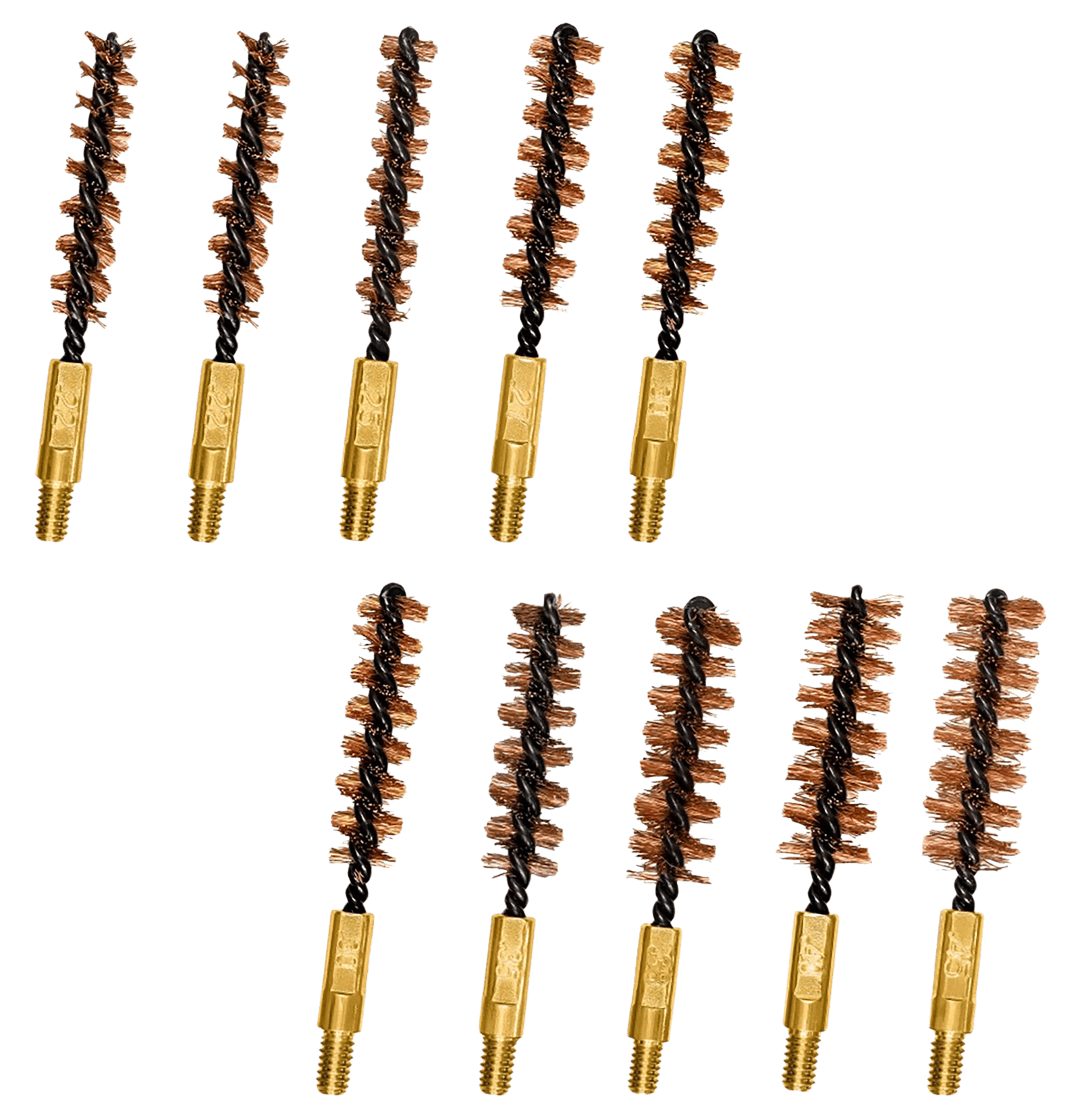 Otis FG380BP Variety Brushes  Multi-Caliber Rifle/Pistol Firearm Bronze Bristles 10 Pk.