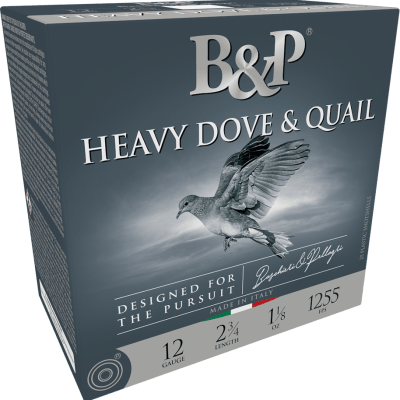B&P Ammunition 12B18D9 Heavy Dove & Quail  12Gauge 2.75" 1 1/8oz 9Shot 25 Per Box/10 Case