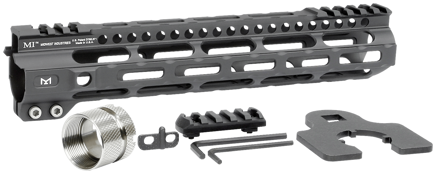 Midwest Industries MIULW105 Ultralight  AR-15 Black Hardcoat Anodized Aluminum/Polymer 10.50" Picatinny/M-LOK