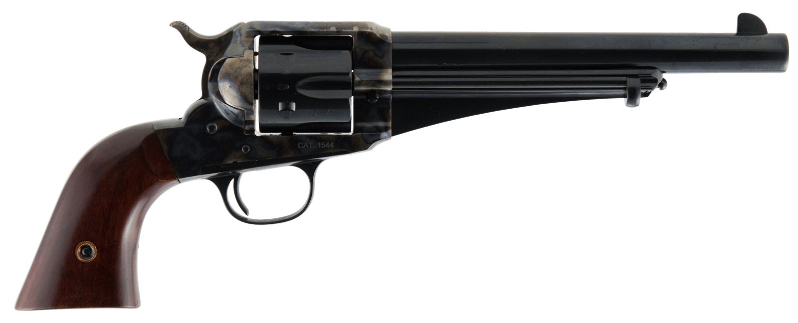 Cimarron CA151 1875 Outlaw 45 Colt (Long Colt) 6 Shot 7.50" Blued Steel Barrel, Blued Cylinder, Color Case Hardened Steel Frame, Walnut Grip, Exposed Hammer