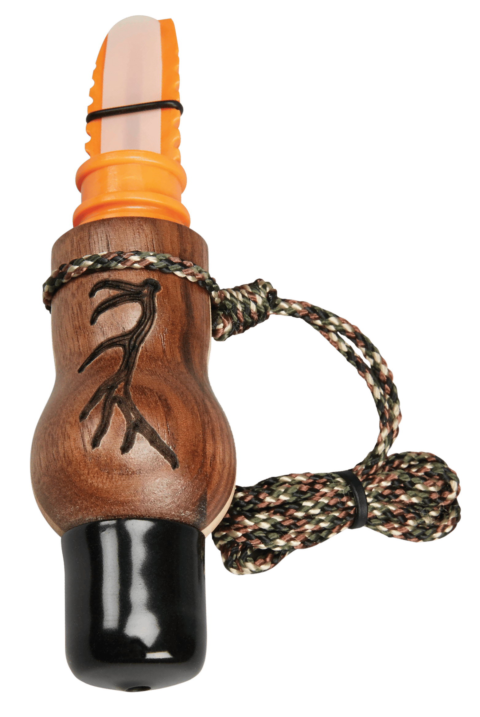 Wayne Carlton's Calls 70168 Whispering Cow Call  Open Call Cow Sounds Attracts Elk Natural Walnut/Maple