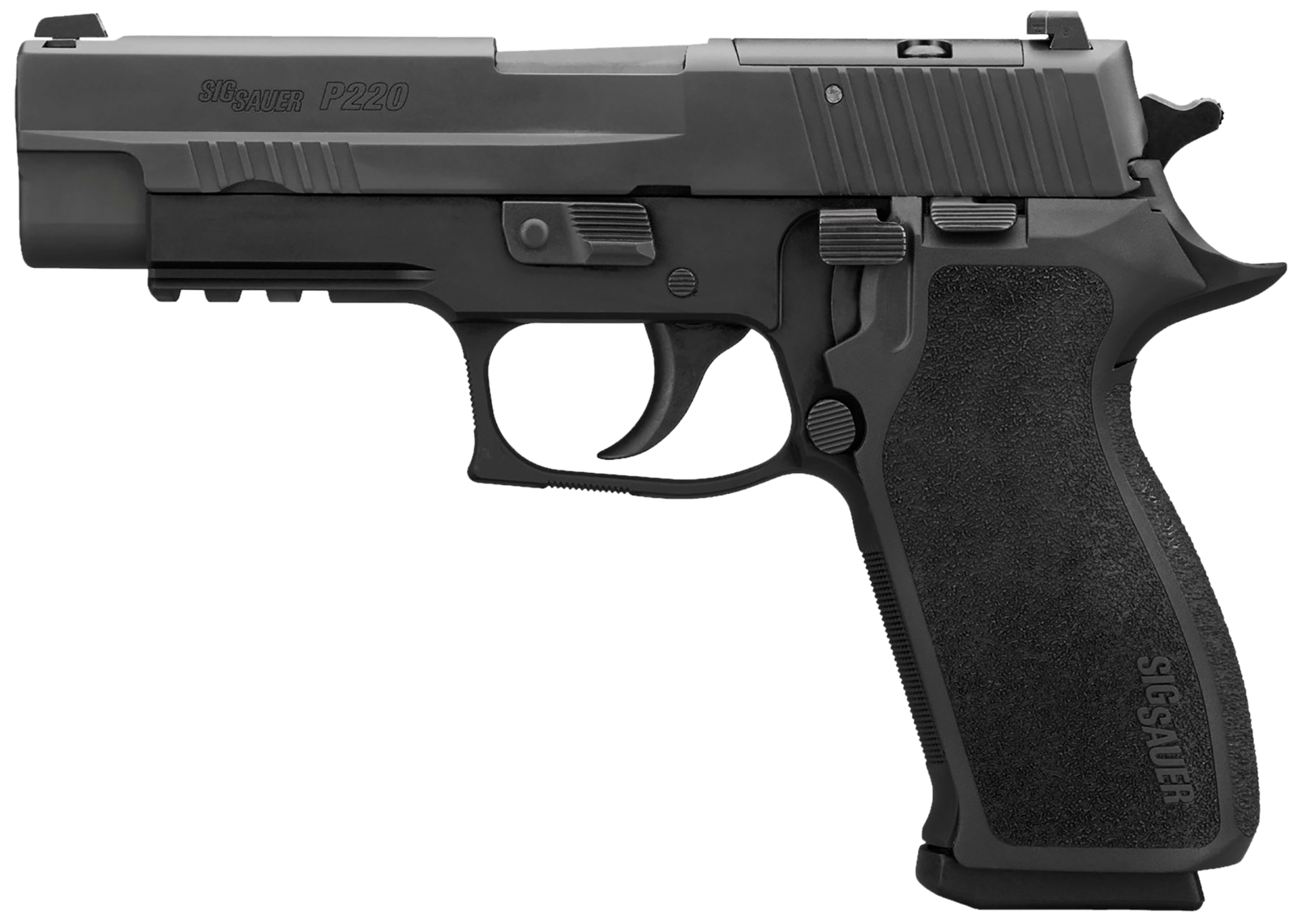 Sig Sauer 220R45BSER2 P220  Full Size Frame 45 ACP 4.40" Nitron Stainless Steel Slide Black Anodized Black E2 Grip