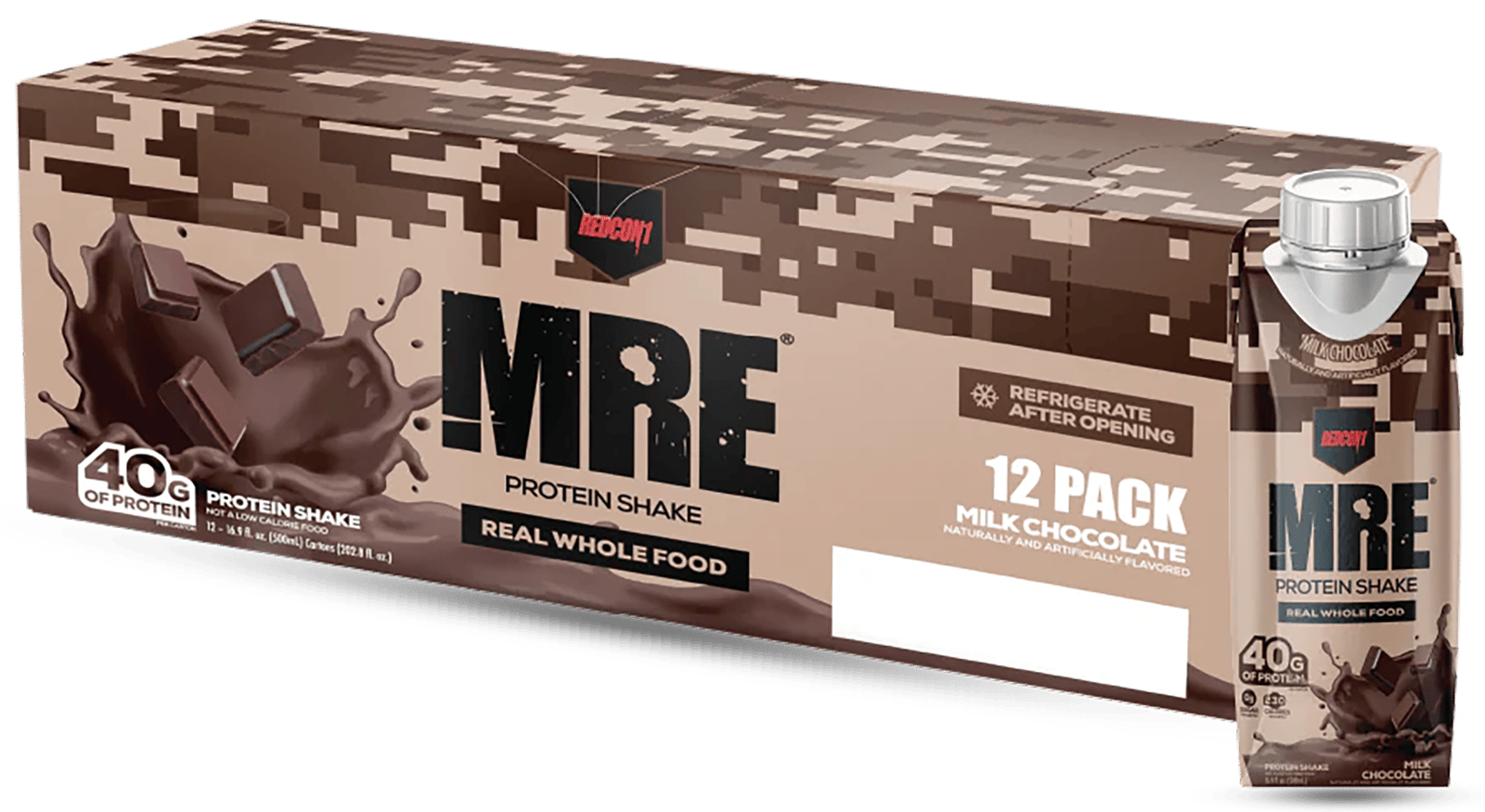 Redcon1 RC1MRERTDMC12 MRE Ready to Drink Milk Chocolate 14 oz, 12pk