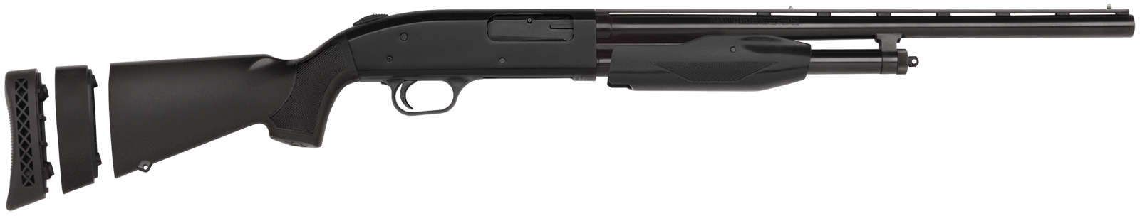 Mossberg 50485 510 Super Bantam Youth 20 Gauge 3" 3+1 18.50" Vent Rib Barrel, Dual Extractors, EZ-Reach Forend, Blued Metal Finish, Synthetic Stock w/Adjustable LOP Spacer, Includes Accu-Set Chokes