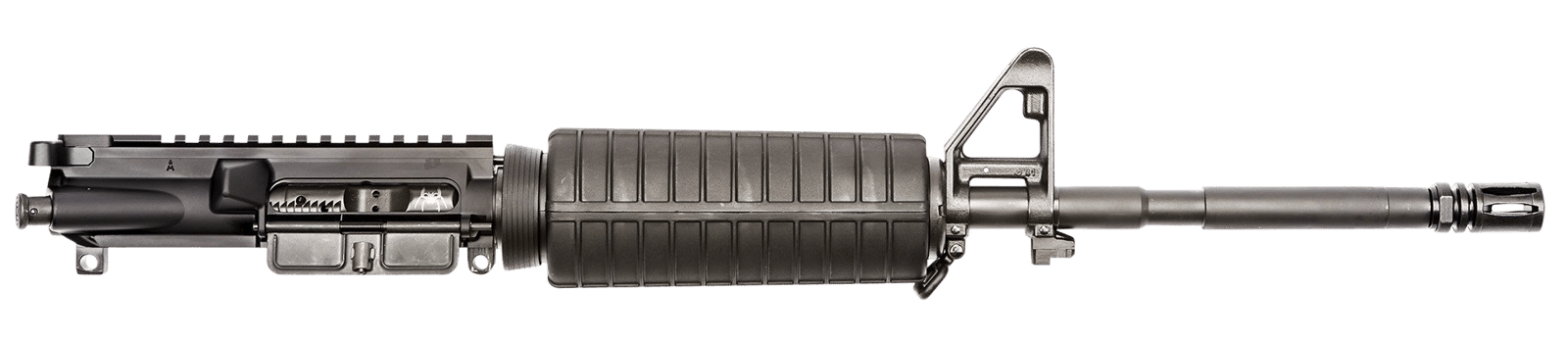 Spikes STU5025M4S Complete Upper  5.56x45mm NATO 16" Black Phosphate Barrel, 7075-T6 Aluminum Black Receiver, M4 Double Head Shield Handguard for M4 Carbine