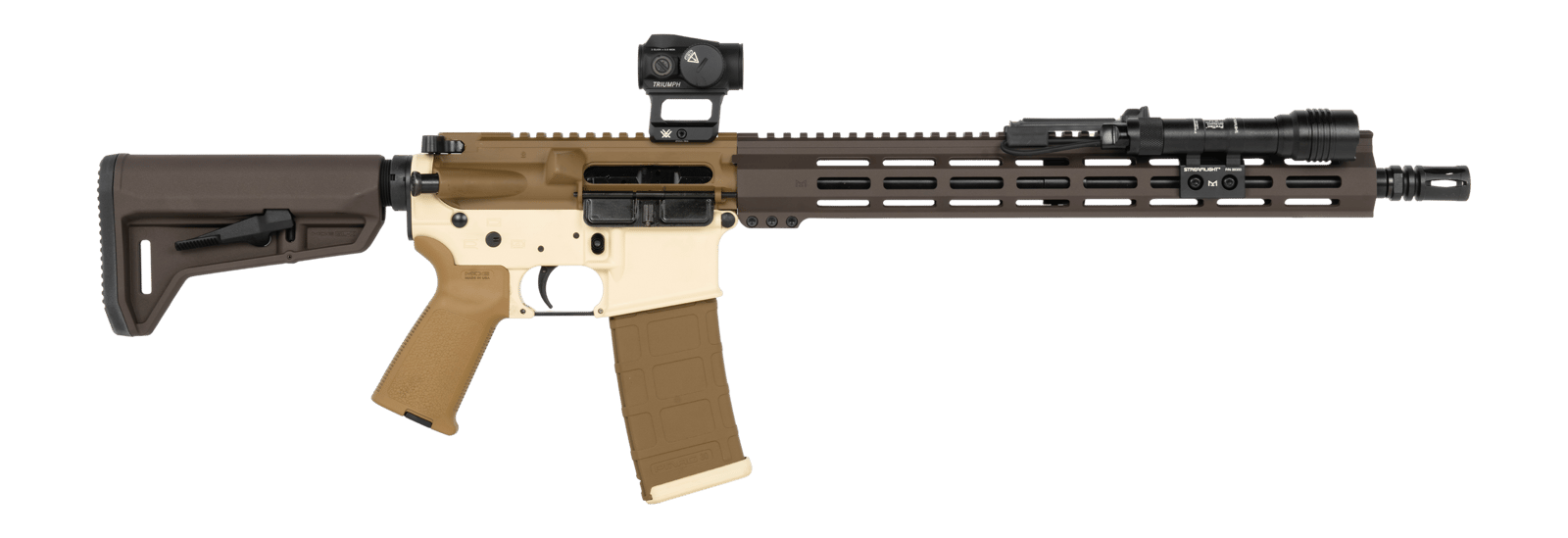 Shark Coast Tactical SCC06582DRAKE Drake Bundle 5.56 NATO 30+1 16" Black Melonite Threaded Barrel, Aluminum Receiver w/Picatinny Rail, M-LOK Handguard, Magpul MOE SL Black Polymer Stock, Magpul MOE Gr