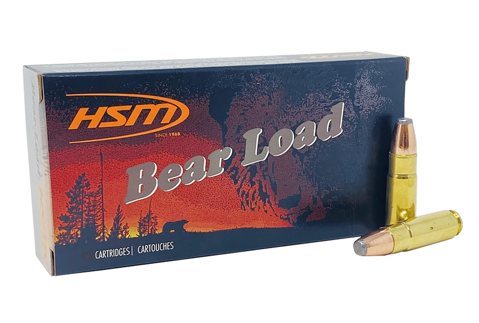 HSM 458SOCOM1N Bear Load  458 SOCOM 350 gr Jacketed Flat Point 20 Per Box/ 25 Case