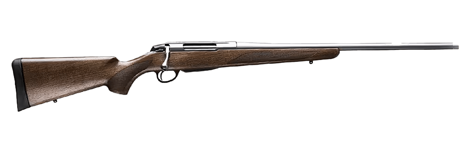 Tikka JRTXA71520MT T3x Hunter Full Size 243 Win 3+1 20" Matte Stainless Fluted Threaded Barrel, Matte Drilled & Tapped Stainless Steel Receiver, Fixed Oiled Walnut Wood Stock, Right Hand