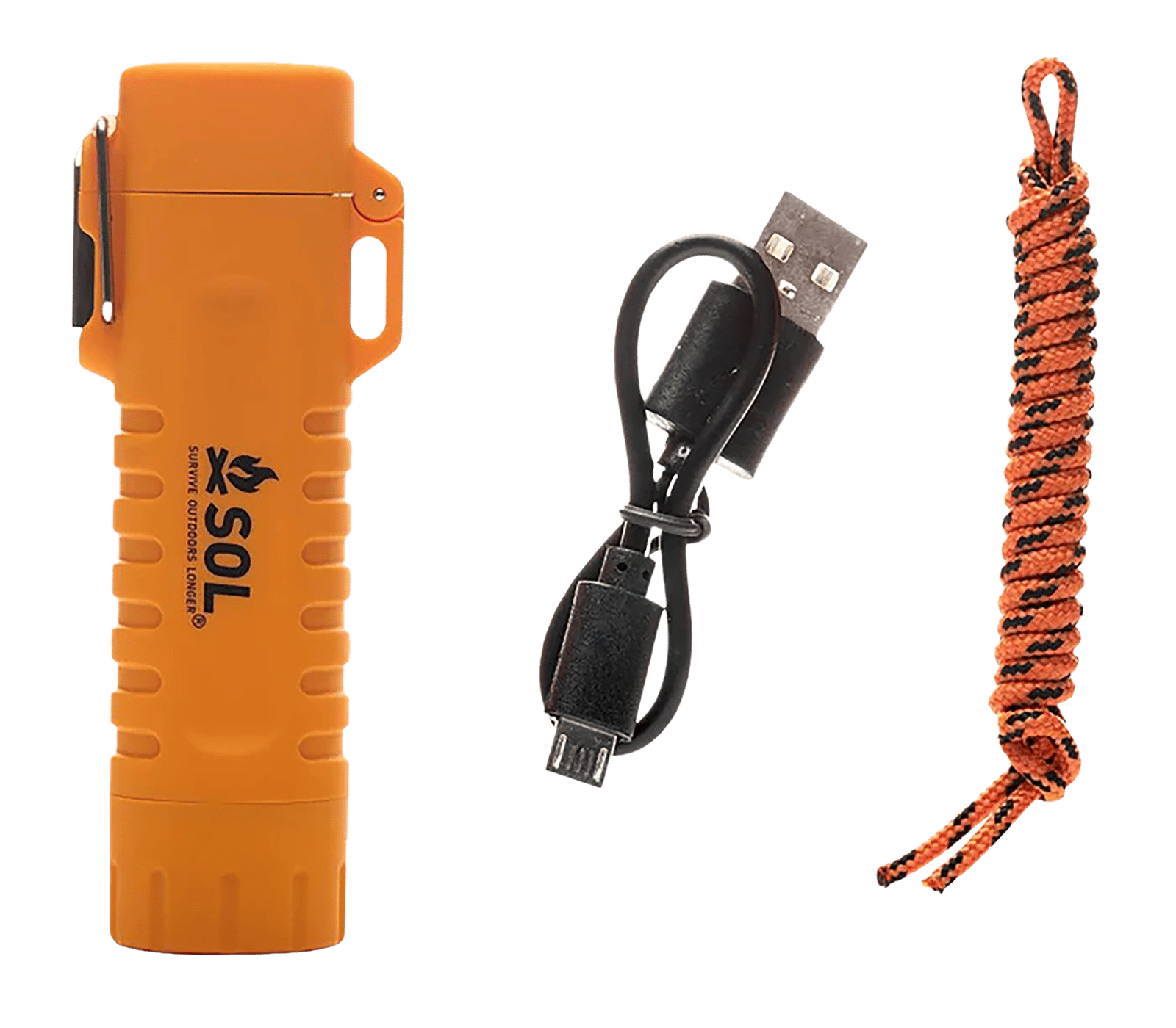 Survive Outdoors Longer 01401243 Fire Lite Fuel Free Lighter Orange Plastic Includes USB Cable/Lanyard