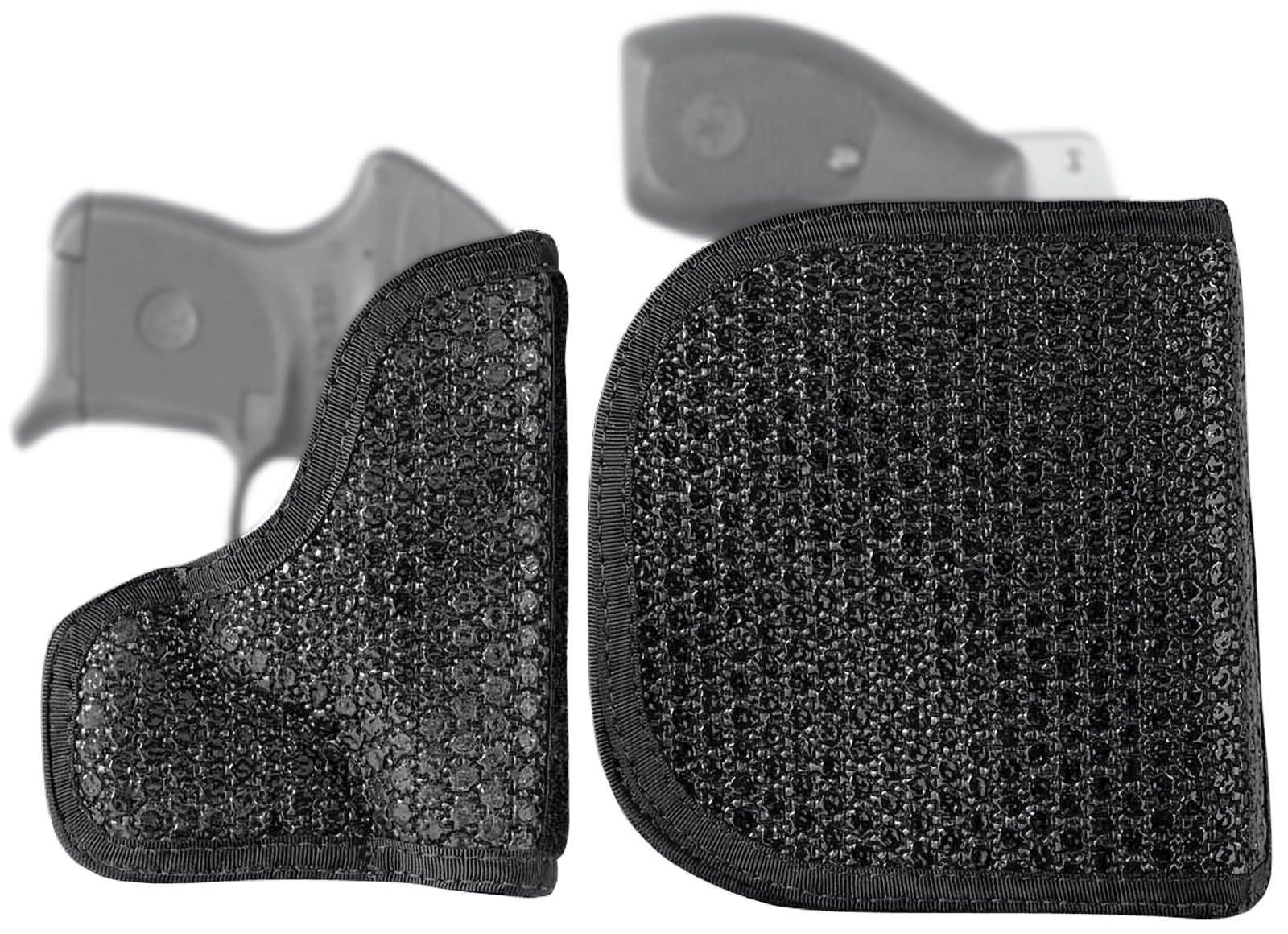 DeSantis Gunhide M44BJP6Z0 Super Fly  Pocket Black Rubberized Fabric Fits Colt Mustang Ambidextrous