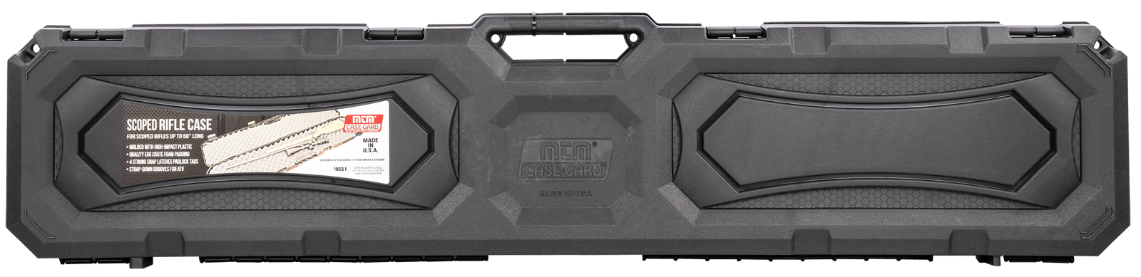 MTM Case-Gard RC51 Single Scoped Rifle Case 51" Black High Impact Plastic Holds 1 Rifle