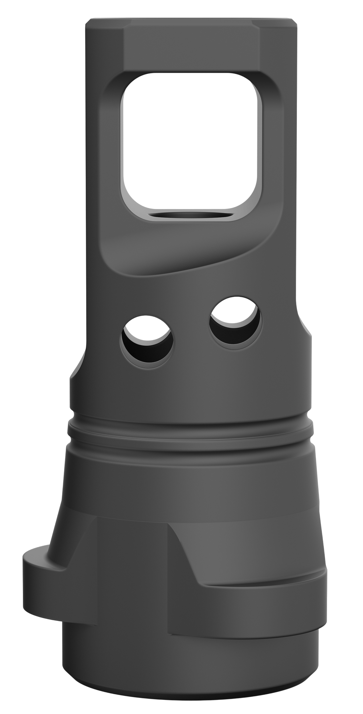 Breek Arms BRK4333 Echo Single Port Muzzle Brake Black Nitride Steel 1/2"x28 Threads 9mmLuger Compatible w/ Breek-LOK 3QD