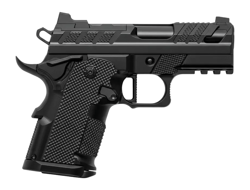 Fusion Firearms XP-3C-9-BLK-10 XP 3C Compact Frame 9mm Luger 10+1 3" Black Tennifer QPQ Steel Barrel, Serrated Slide & Frame w/Beavertail & Picatinny Rail, Black Aluminum Grip