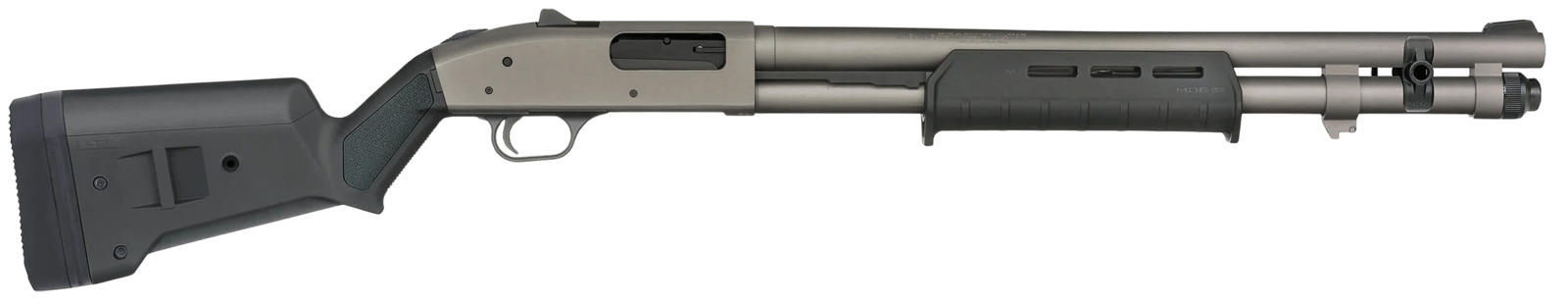 Mossberg 50797 590A1  12 Gauge 6+1 20" Tungsten Gray Cerakote Barrel & Drilled & Tapped Receiver, Magpul SGA Black Synthetic Stock