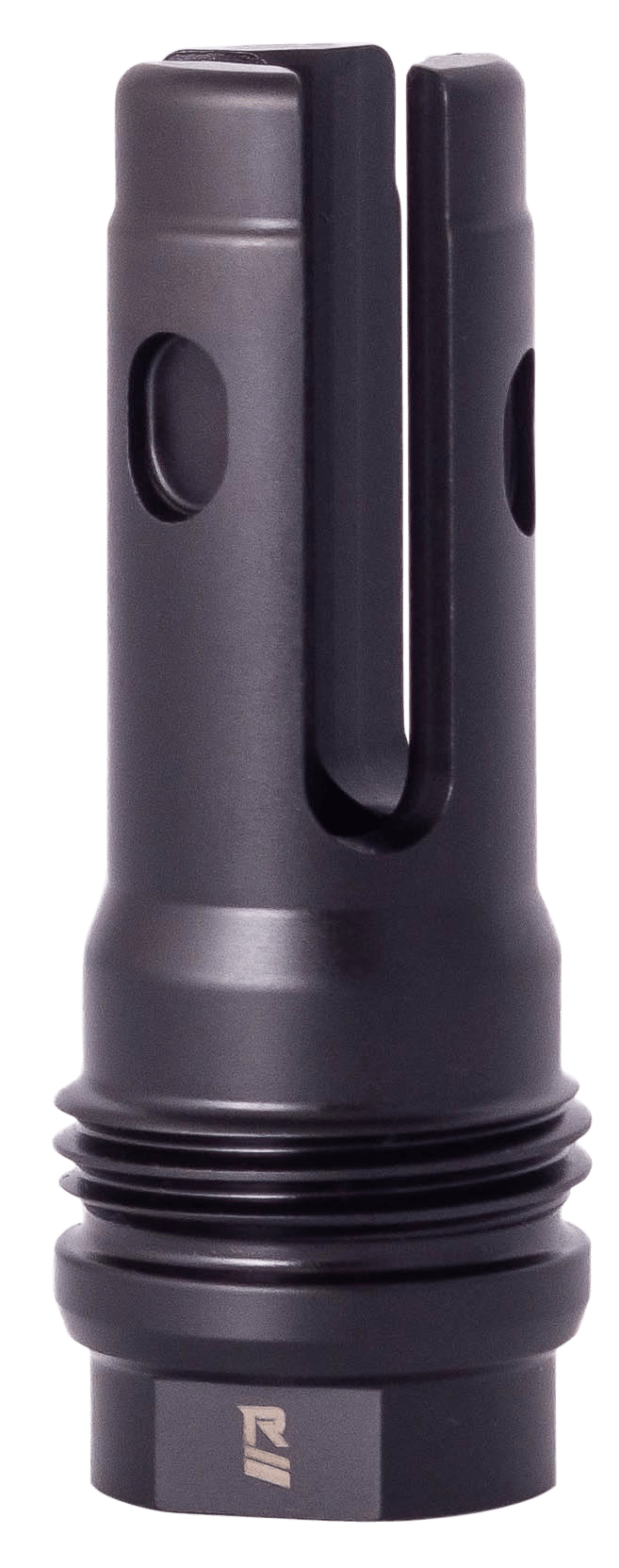 Rugged Suppressor FH003 R3L Flash Mitigation System Black with 5/8"-24 tpi Threads & 2.60" OAL for 7.62mm Radiant762, Surge762, Razor762 & Micro30 Suppressors