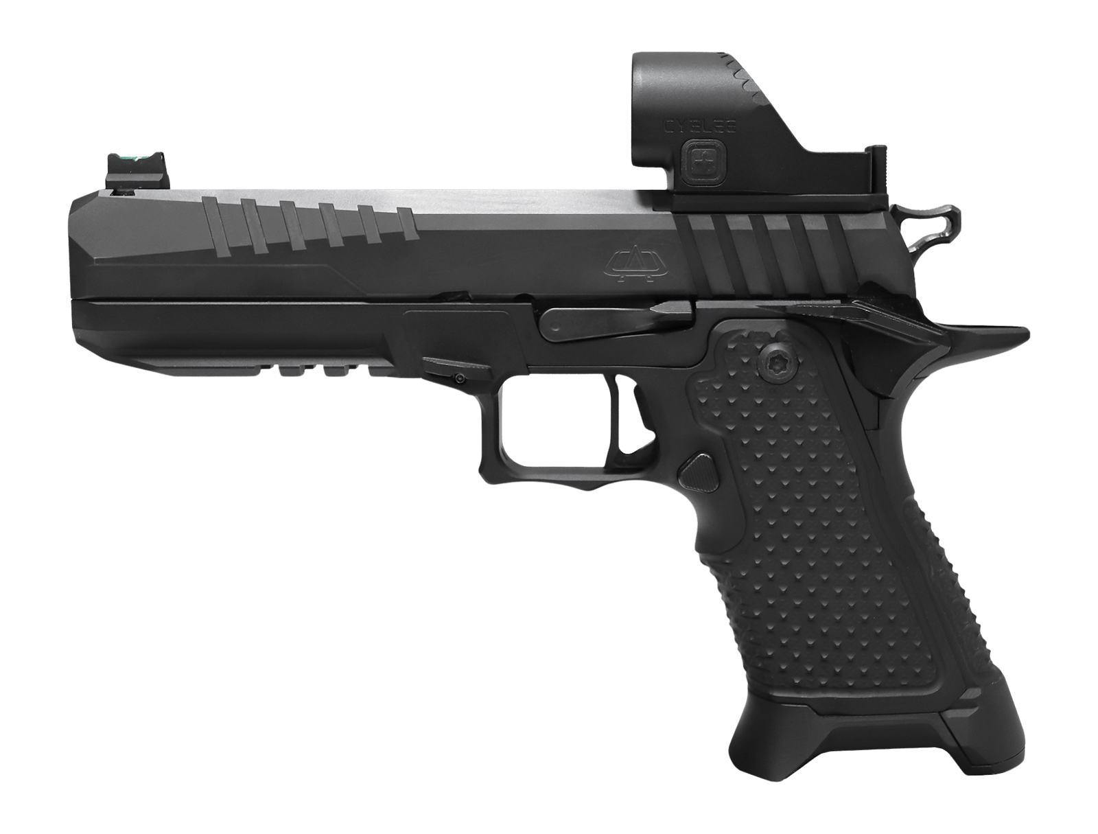 Oa Defense OA2311FULLSIZESTELITEB 2311 Standard Elite Full Size Frame 9mm Luger 21+1 5" Black Steel Optic Ready Slide, Black Aluminum Frame w/Picatinny Rail, Black Aluminum Grip, Ambidextrous