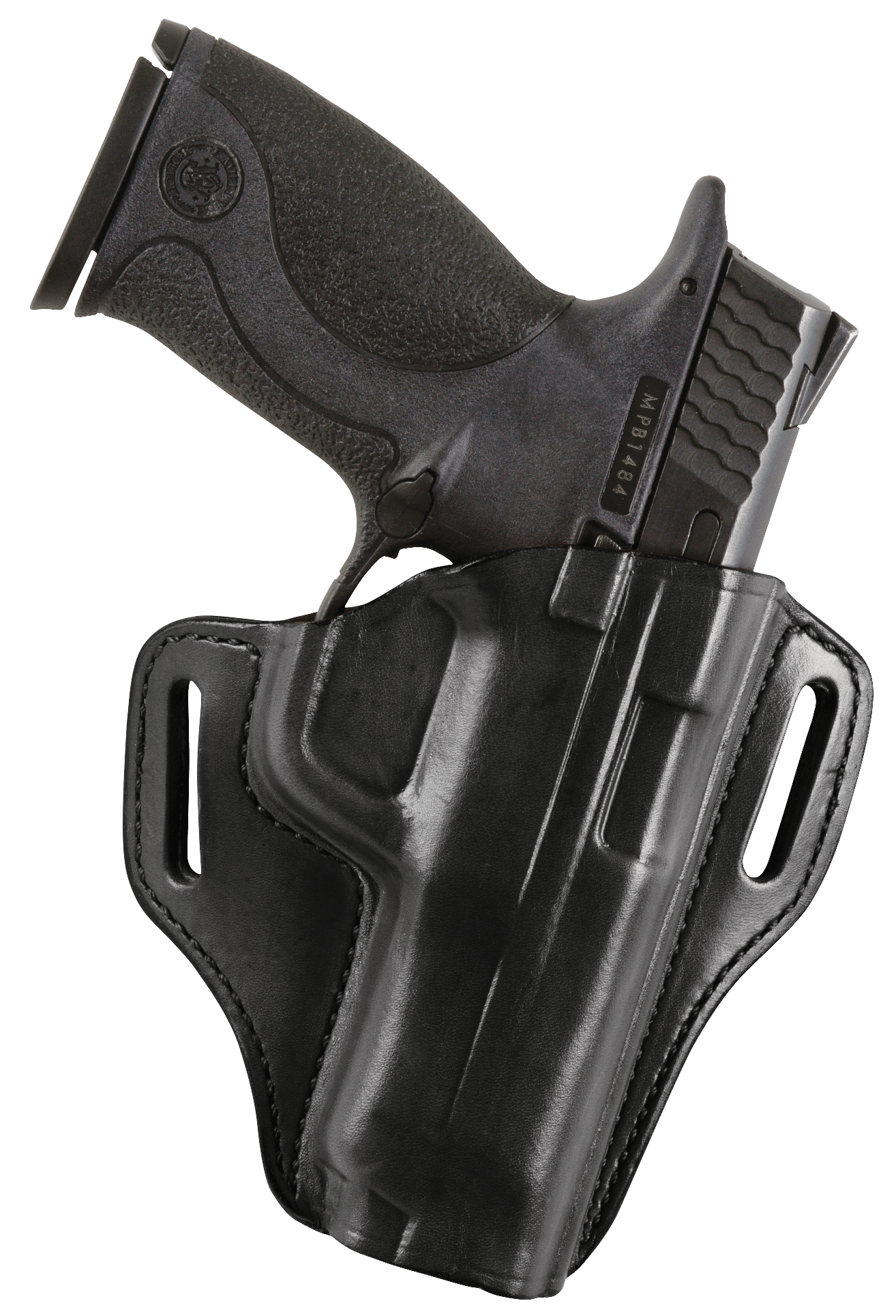 Bianchi 23942 57 Remedy  OWB Size 12 Black Leather Belt Slide Fits Colt 1911 Commander Right Hand