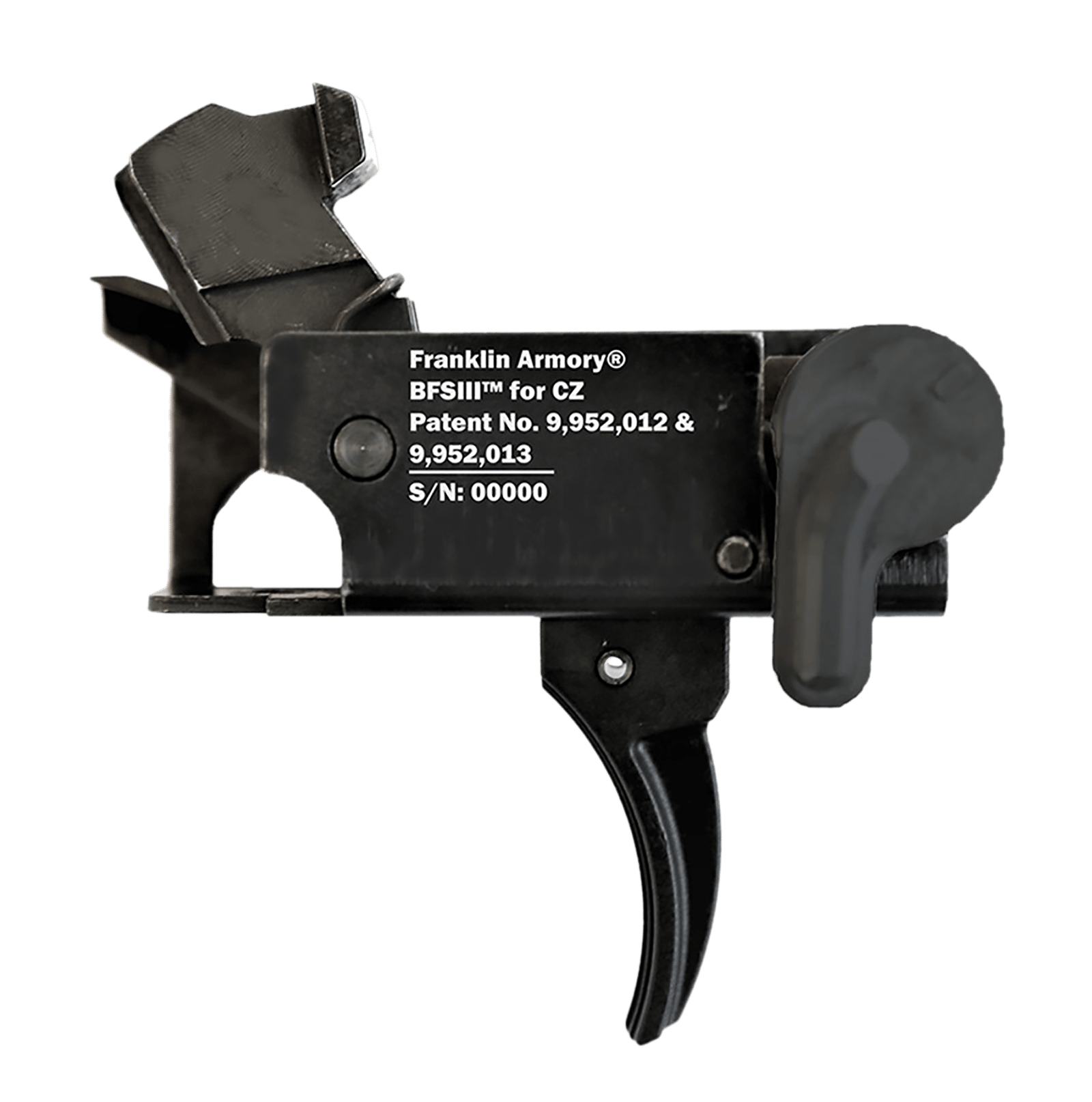 Franklin Armory 0650000BLK  BFSIII Black Curved Fits CZ Scorpion Style Ambidextrous