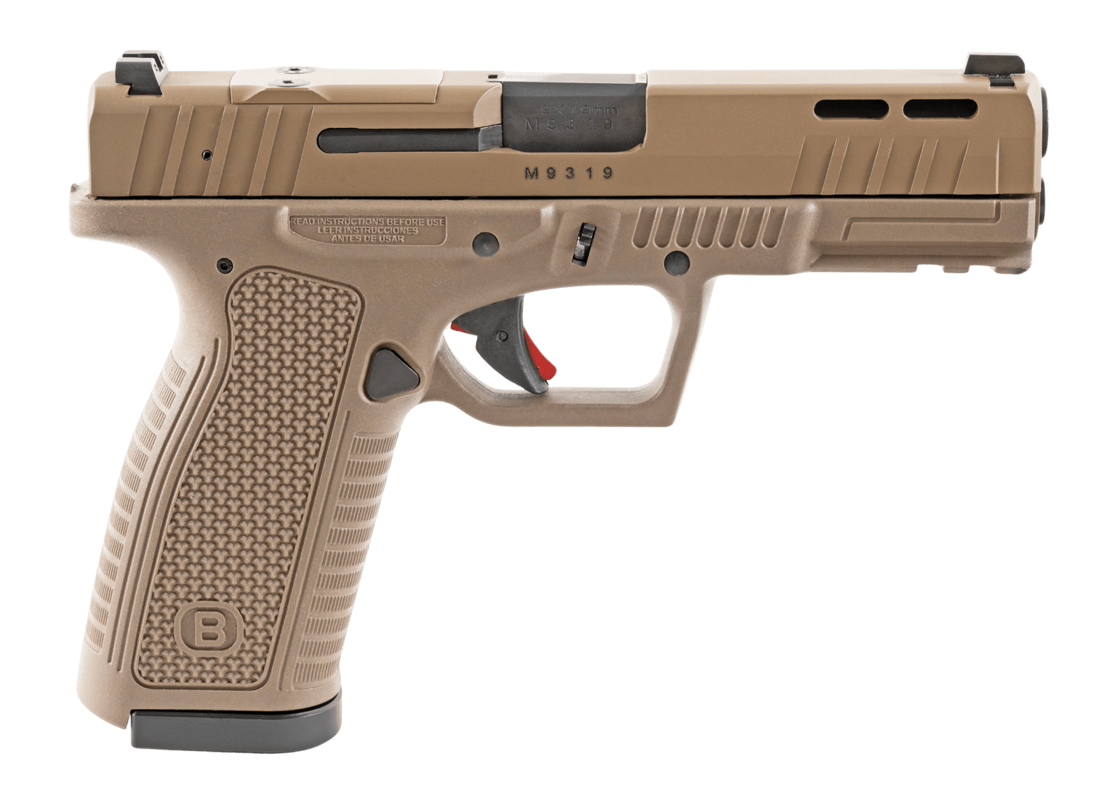 BERSA BP9FSFDEOR      BP9 9MM OR 4.25"17R      FDE