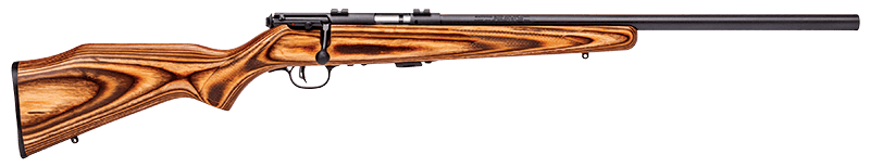 Savage Arms 25700 Mark II BV Full Size 22 LR 5+1 21" Matte Black Heavy Button Rifled Barrel, Matte Black Drilled & Tapped Carbon Steel Receiver, Satin Brown Fixed Laminate Stock, Right Hand