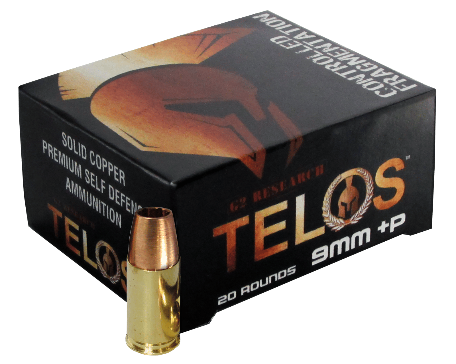 G2 Research G00619 Telos  9mmLuger+P 92gr Fracturing Copper Hollow Point 20 Per Box/25 Case