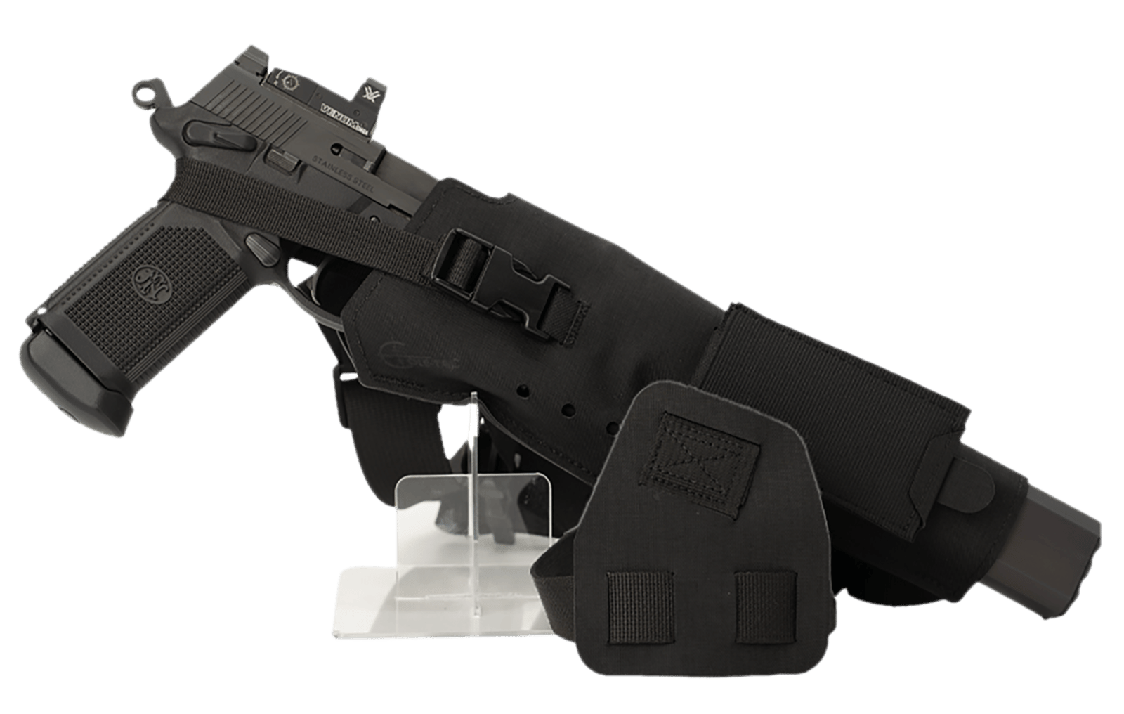 Cole-tac VWX101 Varmint Wrangler XL Pistol Holder Chest Black Right Hand