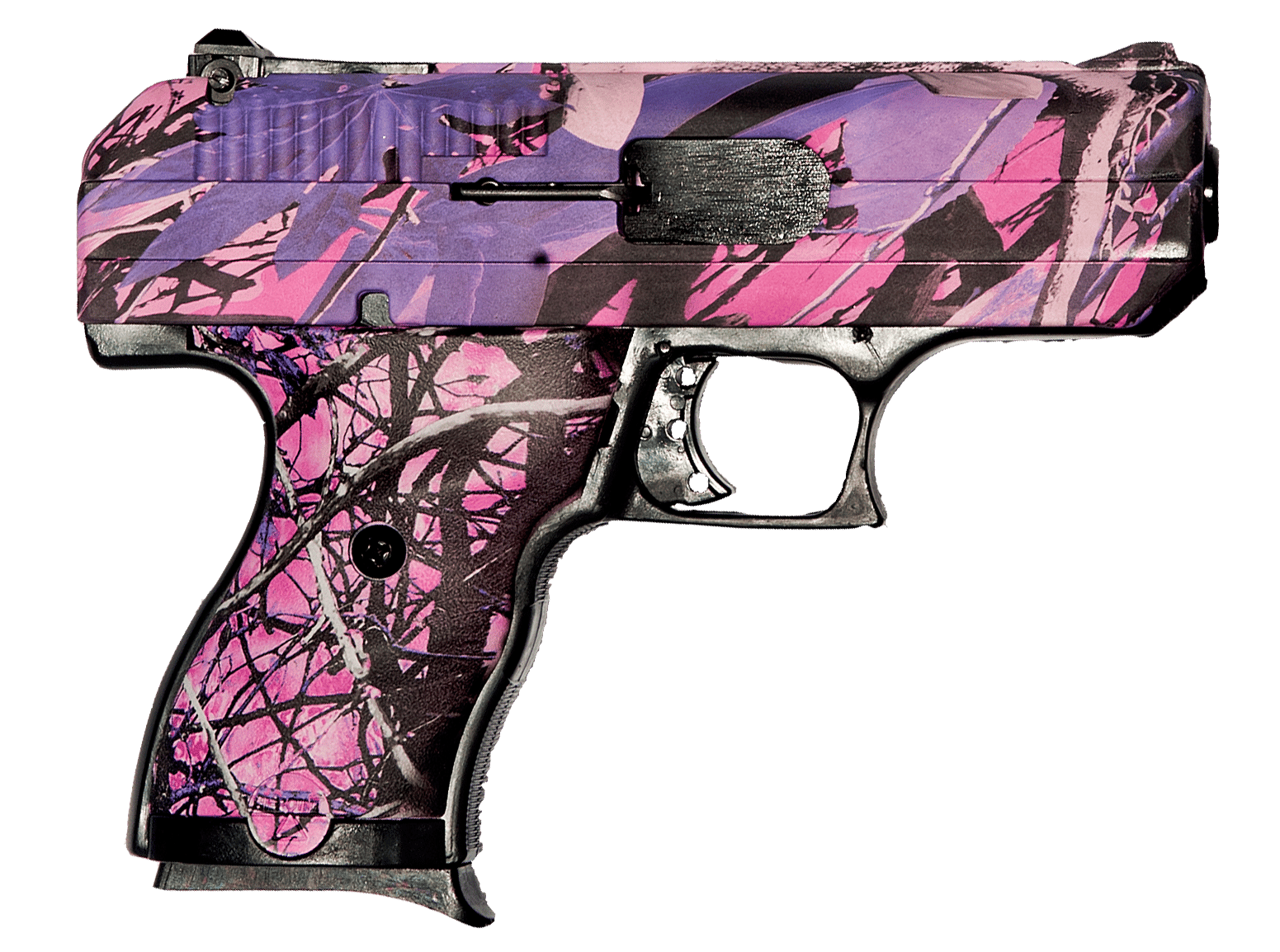 Hi-Point CF380PI CF  380 ACP 8+1, 3.50" Black Steel Barrel, Hydro-Dipped Pink Camo Serrated Steel Slide, Hydro-Dipped Pink Camo Polymer Frame & Grip