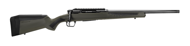 Savage Arms 57654 Impulse Hog Hunter 6.5 Creedmoor 4+1 Matte Black 20" Threaded Barrel/Rec, Matte OD Green Fixed AccuStock with AccuFit, Includes Detachable Box Mag