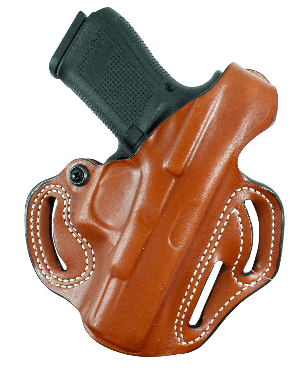 DeSantis Gunhide 001TA1LZ0 Thumb Break Scabbard OWB Tan Leather Belt Slide Fits Glock 19 Fits Glock 32 Fits Glock 45 Fits Glock 19X Right Hand