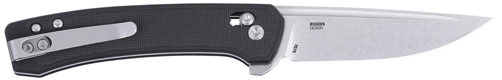CRKT 7075 Q Compact 3.05" Folding Drop Point Plain Stonewashed 14C28N Steel Blade, Black GRN Handle