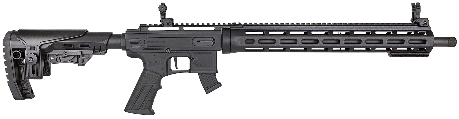 Derya Firearms TM22.FLASH.18 TM22 Flash 22 LR 10+1 18" Black Anodized Threaded Barrel, Black Anodized Aluminum Receiver w/Picatinny Rail, M-LOK Handguard & Forend, Black Fixed Polymer Stock, Black Pol