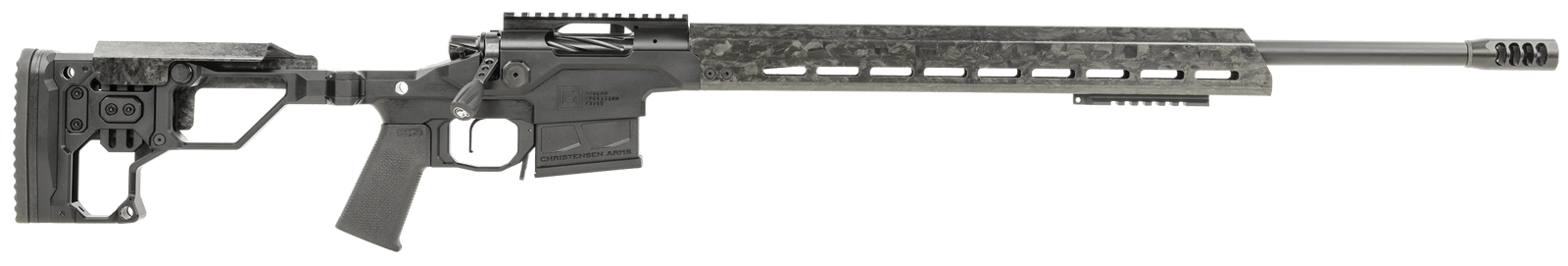 Christensen Arms 8010300300 Modern Precision  300 Win Mag 5+1 26" Threaded Carbon Fiber Barrel, Black Nitride Finish, Tungsten Anodized Folding Stock, Polymer Grip