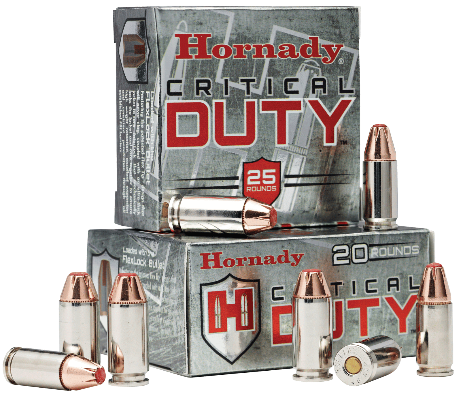 Hornady 90236 Critical Duty  9mmLuger 135gr Hornady FlexLock 25 Per Box/10 Case