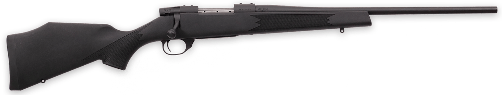 Weatherby VYT222RR0T Vanguard Synthetic Compact 22-250 Rem 5+1 20" Matte Blued #1 Threaded Barrel, Matte Blued Drilled & Tapped Steel Receiver, Black Adjustable Synthetic Stock