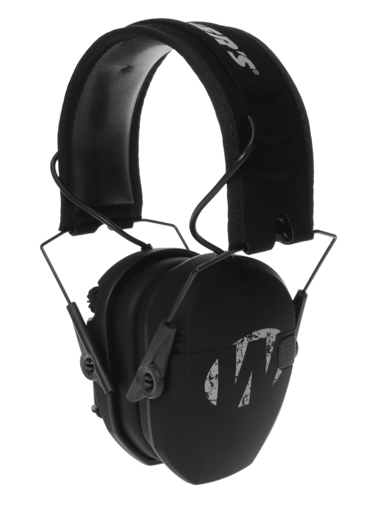 Walker's GWPRSEMFS Razor Slim Electronic Freedom Muff 23 dB Over the Head Black w/Distressed Walker's Logo Polymer