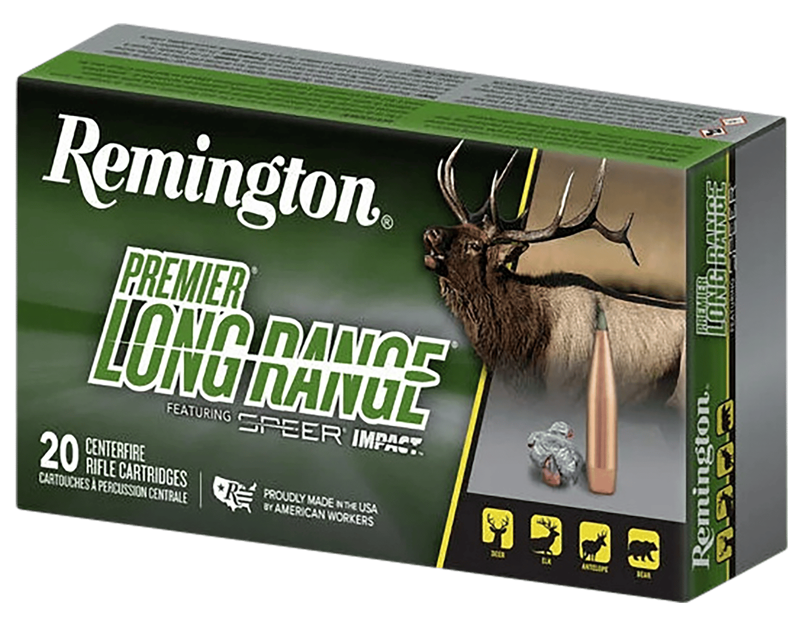 Remington Ammunition R21346 Premier Long Range 300WinMag 190gr Speer Impact 20 Per Box/10 Case