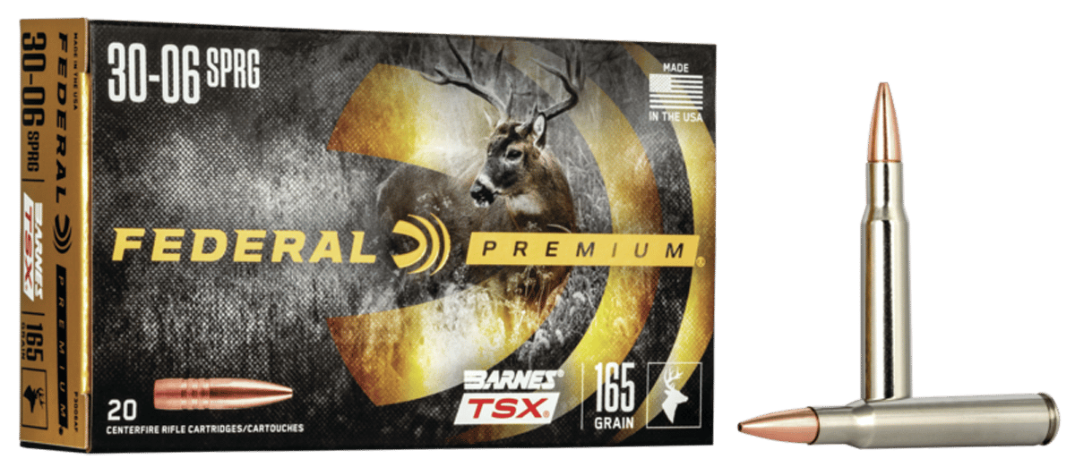 Federal P3006AF Premium  30-06Springfield 165gr Barnes TSX 20 Per Box/10 Case