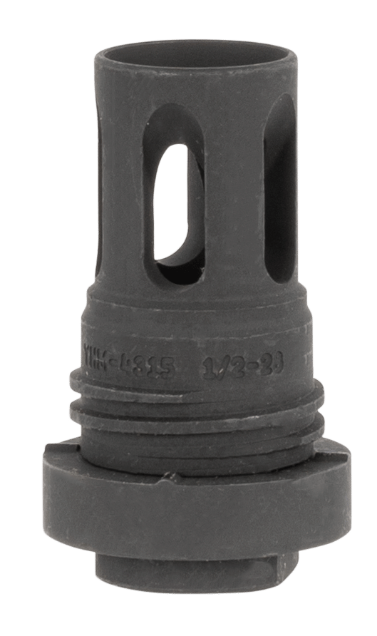 Yankee Hill 431528A Mini QD Flash Hider Black Phosphate Steel with 1/2"-28 tpi Threads & 2.13" OAL for 5.56x45mm NATO AR-Platform