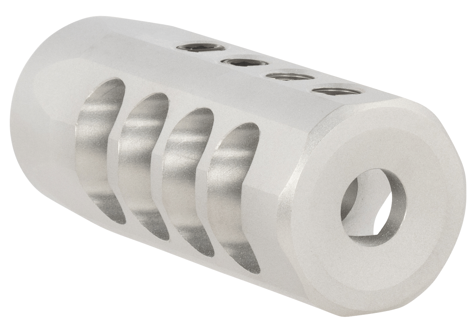 Christensen Arms 8100001702 Side-Baffle  Natural Titanium, 5/8"-24 tpi Threads, 338 Cal (.920" D Bull barrel)
