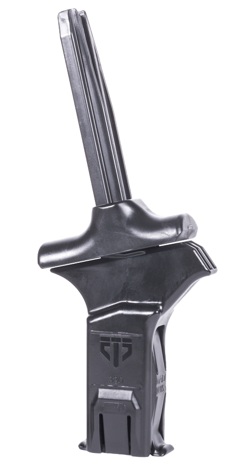 ETS Group ETSCAM380 C.A.M Mag Loader Double & Single Stack Style made of Polymer with Black Finish for 380 ACP Pistols