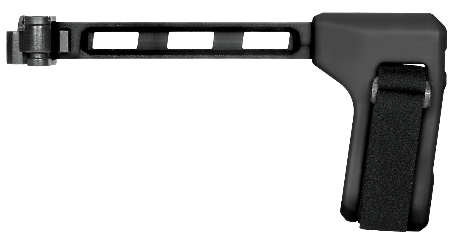 SB Tactical FS1913-01-SB FS1913-01-SB  Side Folding Black Synthetic with 9.60" OAL & Nylon Strap for AR-Platform with 1913 Picatinny Rail (Tube Not Included)
