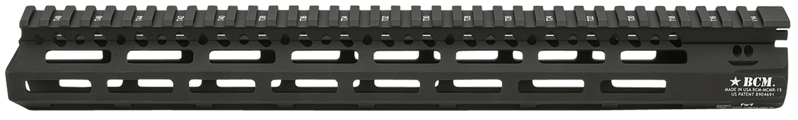 BCM MCMR15556BLK BCMGunfighter MCMR 15" M-LOK, Free-Floating Style Made of Aluminum with Black Anodized Finish for AR-Platform