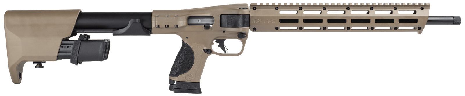 Smith & Wesson 14376 M&P FPC  9mm Luger 23+1 18.60" Black Oxide Flat Dark Earth Cerakote Aluminum Receiver M-LOK Handguard Polymer Stock Palm Swell Grip