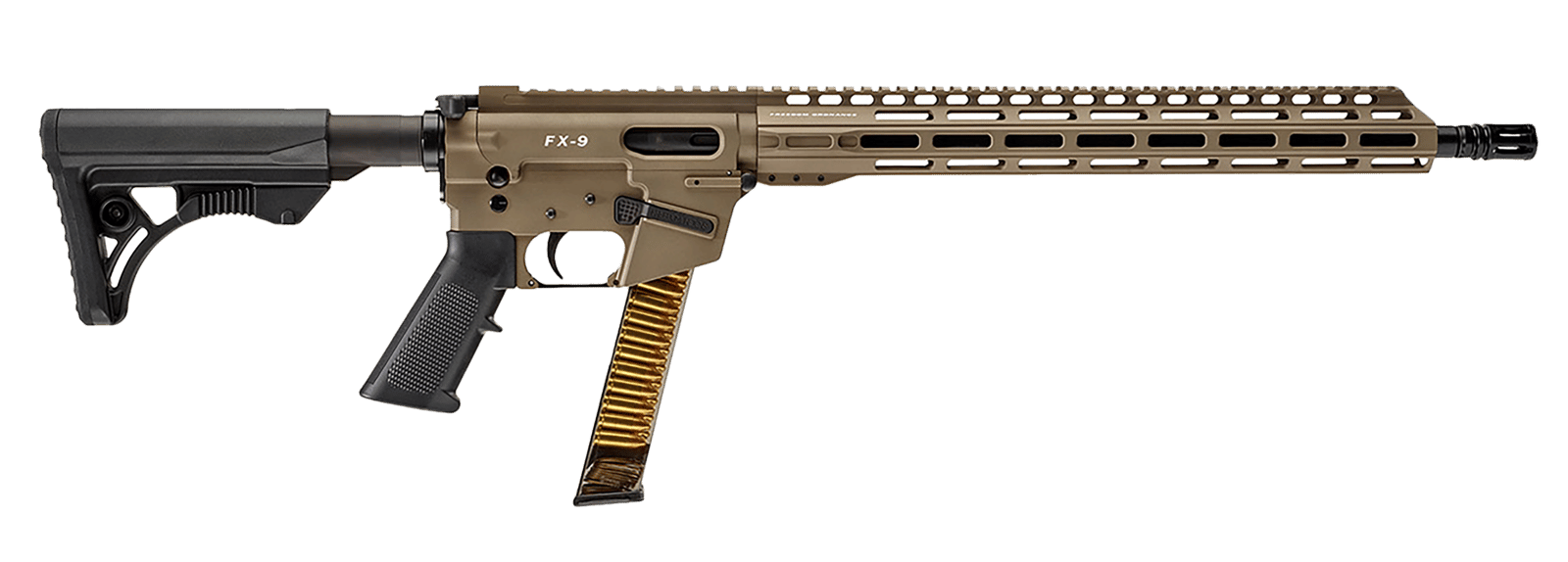 FREEDOM ORDNANCE FX9R16-FDE FX9R  9mm Luger 16" M-LOK Handguard B5 Grip
