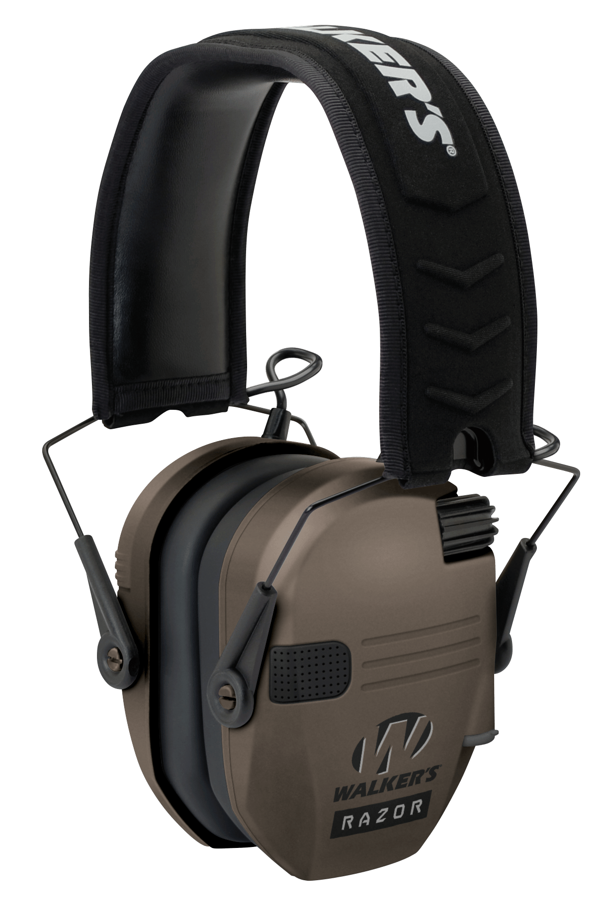 Walker's GWPRSEMFDE Razor Slim Electronic Muff 23 dB Over the Head Flat Dark Earth/Black Polymer