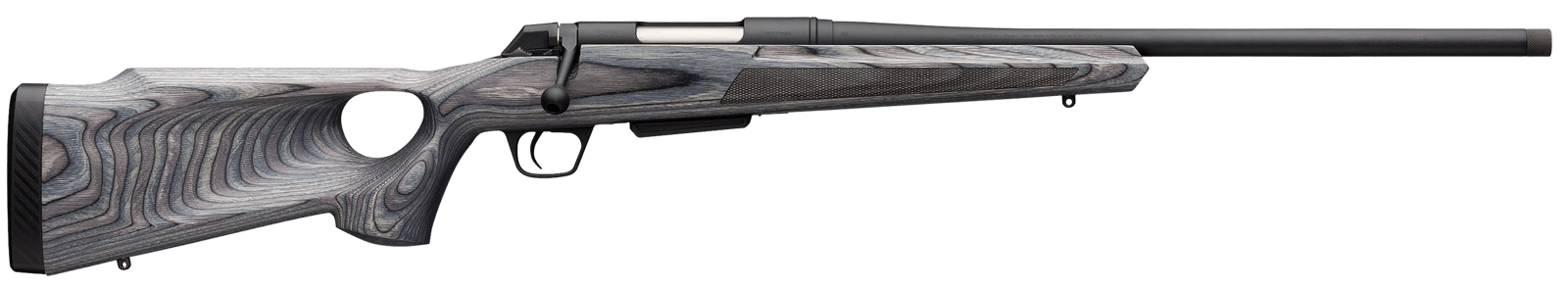 Winchester Guns 535727208 XPR Thumbhole Varmint SR 223 Rem 5+1 Cap 24" TB Blued Perma-Cote Rec Matte Black Laminate Fixed Thumbhole Stock Right Hand with MOA Trigger System (Full Size) No Sights