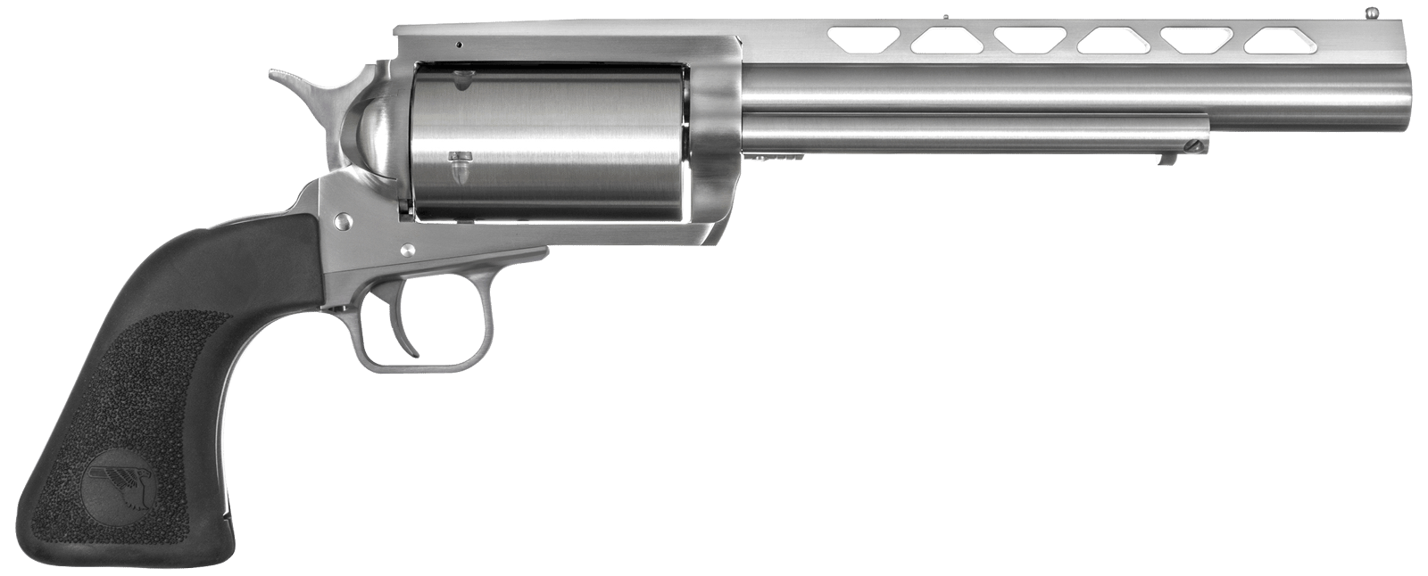 Magnum Research BFR45LC4106 BFR  SAO 45 Colt (LC) or 410 Gauge, 7.50" Vent Rib Barrel, 6rd Cylinder, Brushed Stainless Steel, Black Hogue Rubber Grip