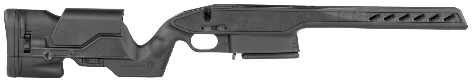 Archangel AAS111MLA Precision Elite Stock  Black Synthetic Aluminum Pillar Bedded for Savage 110/111 Long Action Magnum Caliber