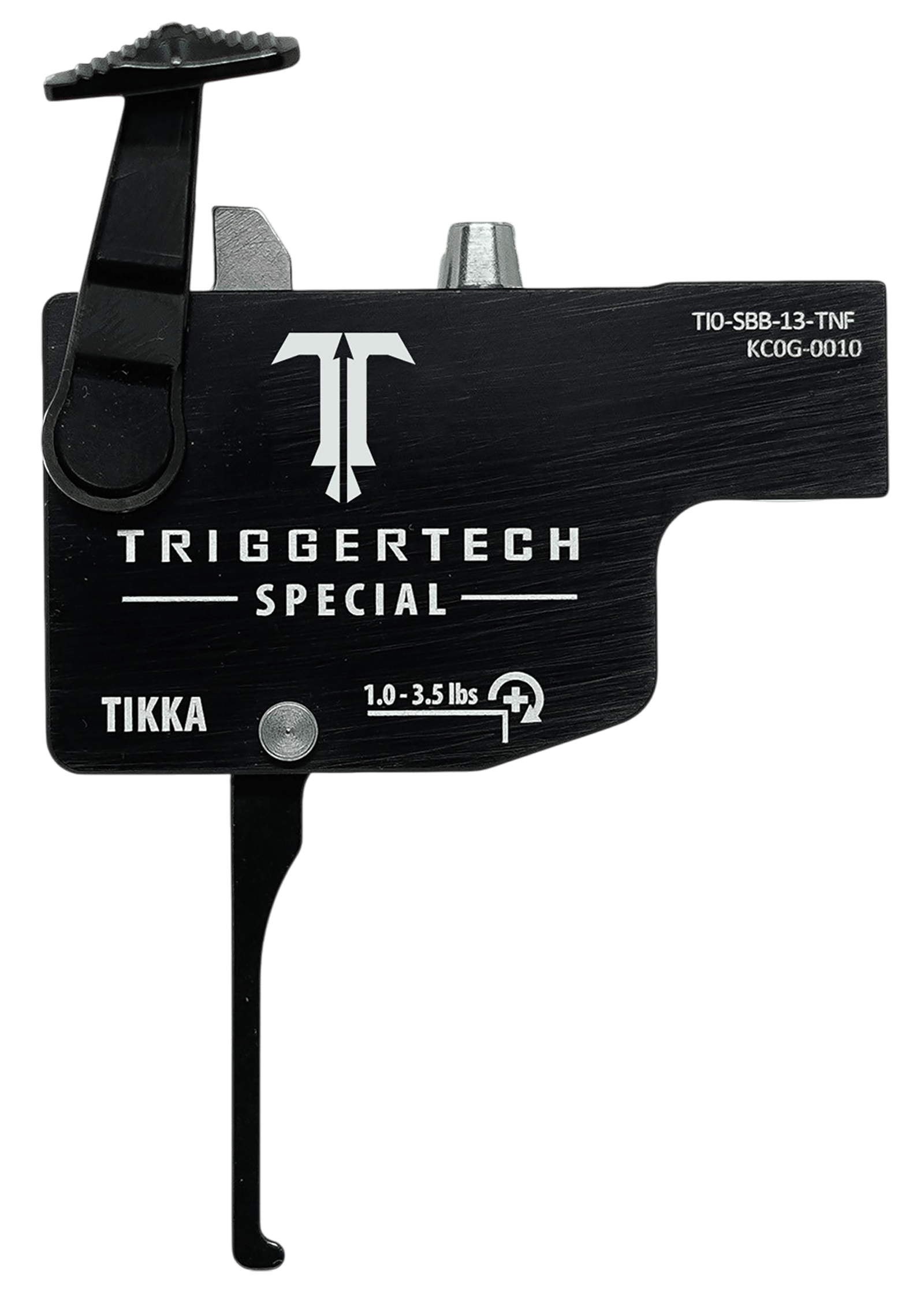 TriggerTech TI0SBB13TNF Diamond  Black Flat Lever Fits Tikka Right Hand