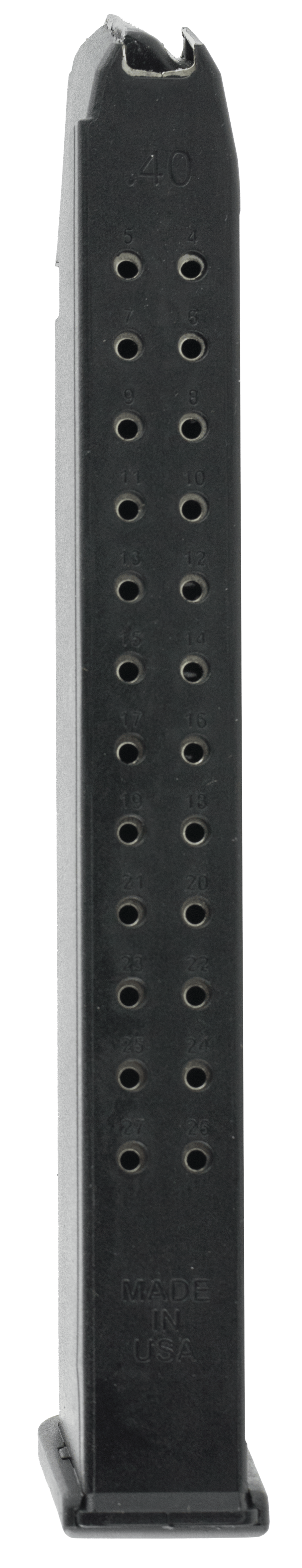 ProMag GLKA13 Standard  25rd 40 S&W Compatible w/Glock 22/23/27 Black DuPont Zytel Polymer
